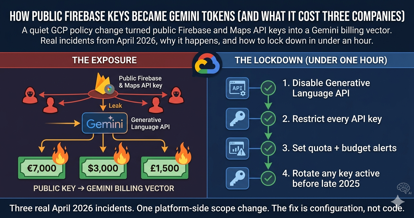 How Public Firebase Keys Became Gemini Tokens (And What It Cost Three Companies)