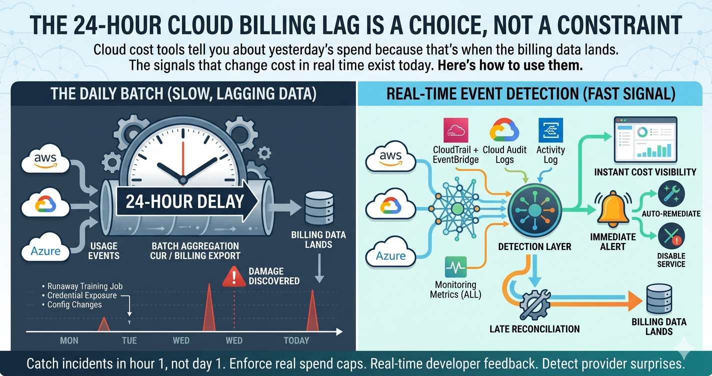 The 24-Hour Cloud Billing Lag Is a Choice, Not a Constraint