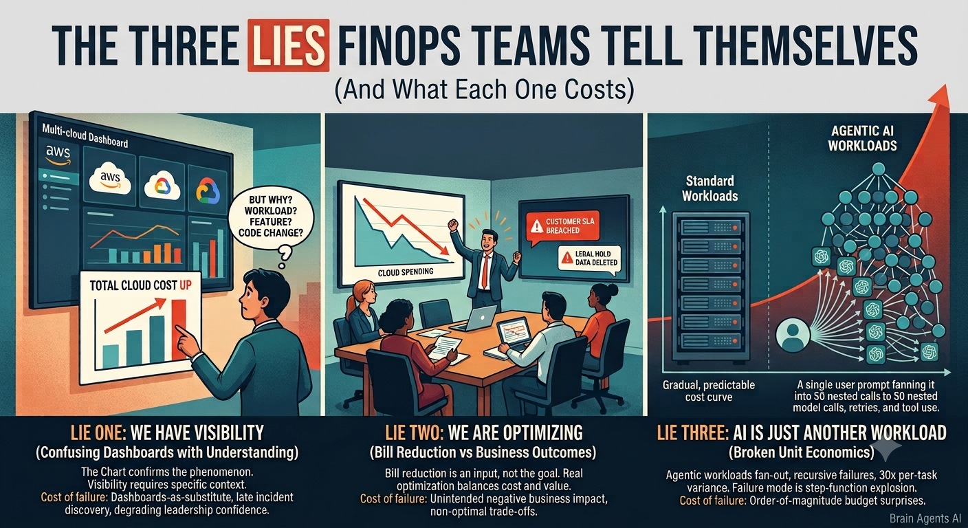 The Three Lies FinOps Teams Tell Themselves (And What Each One Costs)